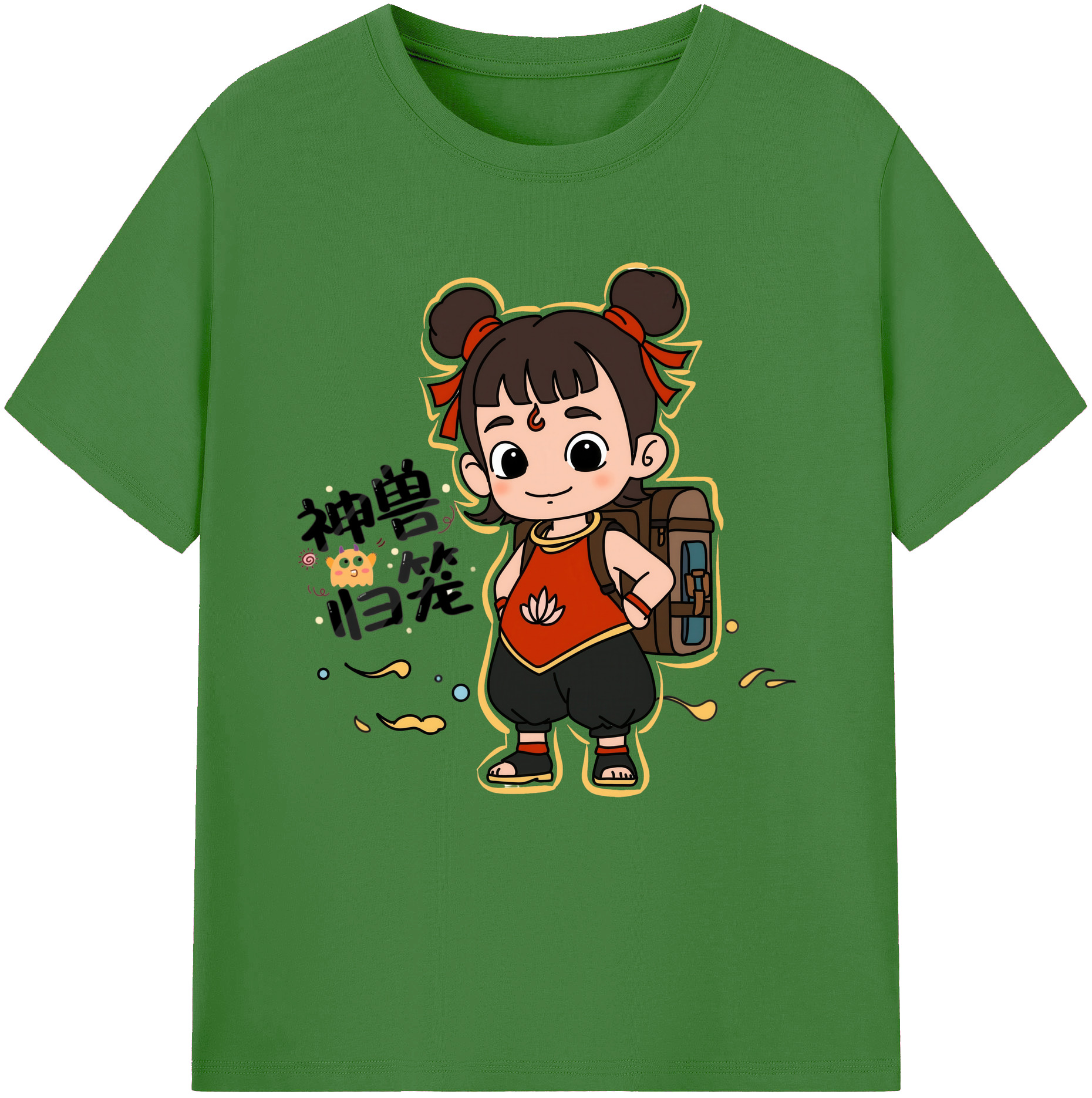 （画像用） Ne Zha 2 ナタ 魔童の大暴れ レディースカジュアルプリントTシャツ（綿100％）